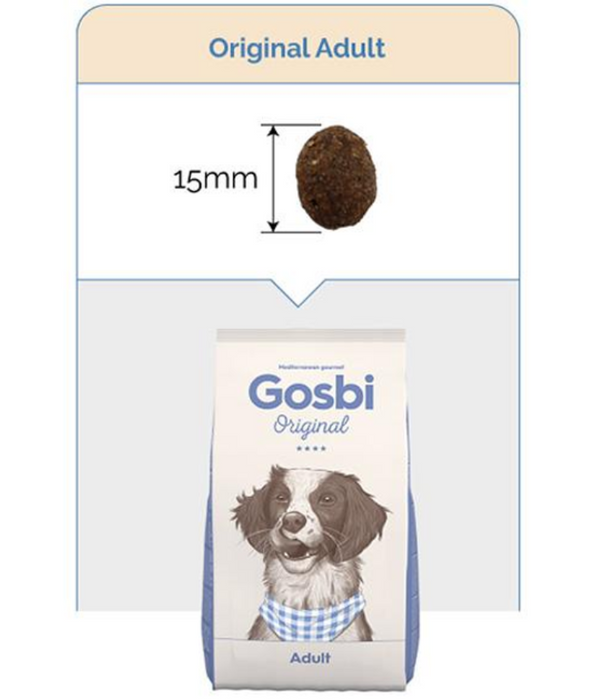Gosbi - Original, Adult Chicken Dry Dog Food For Medium and Large Breeds 3kg-12kg
