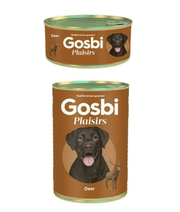 Gosbi - Plaisirs, Grain-Free Deer Complementary Wet Dog Food – Hypoallergenic, Monoprotein, All-Natural For Puppies & Adult Dogs185g