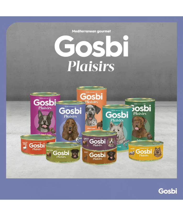 Gosbi - Plaisirs, Grain-Free Deer Complementary Wet Dog Food – Hypoallergenic, Monoprotein, All-Natural For Puppies & Adult Dogs185g