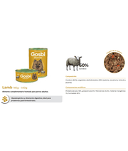 Gosbi - Plaisirs, Grain-Free Lamb Adult Complementary Wet Dog Food – Monoprotien Hypoallergenic For Sensitive Digestion 185g-400g