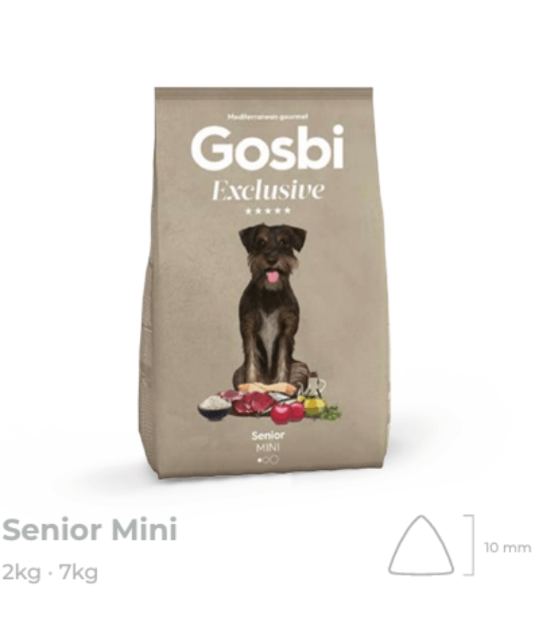 Gosbi - Exclusive, Senior Mini, Chicken, Lamb & Fish Dry Dog Food, Joint & Digestive Support - 2kg