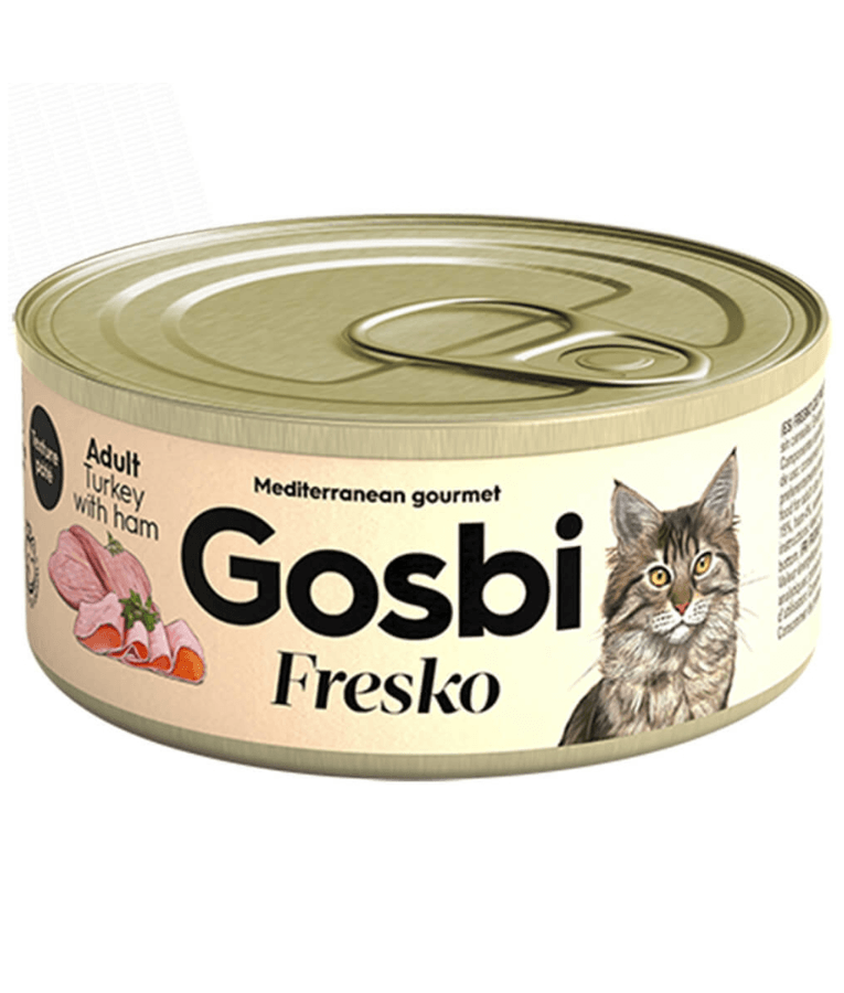 Gosbi - Fresko, Turkey & Ham, Grain-Free, High-Protein, Supplementary Wet Cat Food - 70g