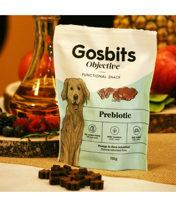 Gosbi - Gosbits Objective, Lamb Adult and Senior Dog Treats – Prebiotic, Gastrointestinal Disorders, All Natural 150g
