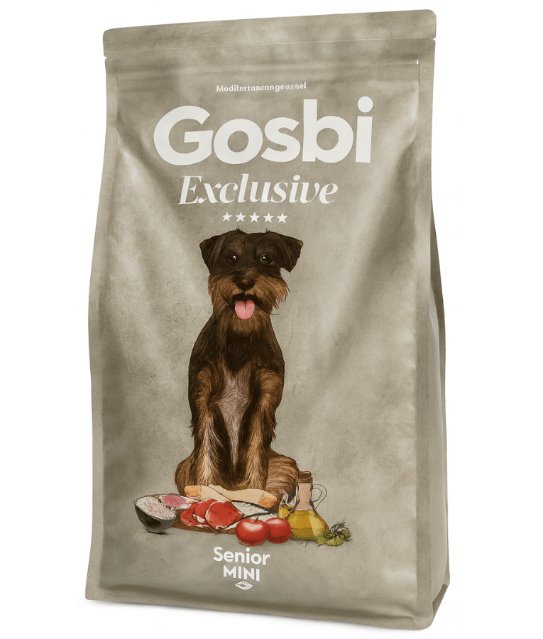 Gosbi - Exclusive, Senior Mini, Chicken, Lamb & Fish Dry Dog Food, Joint & Digestive Support - 2kg