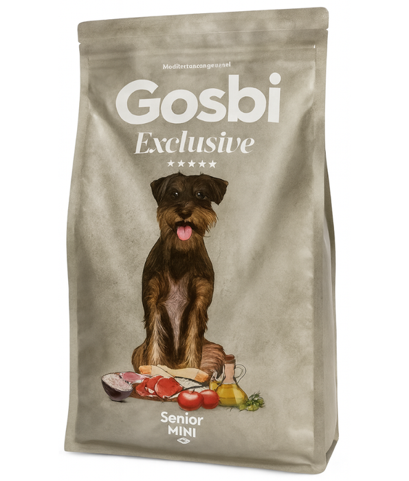 Gosbi - Exclusive, Senior Mini, Chicken, Lamb & Fish Dry Dog Food, Joint & Digestive Support - 2kg