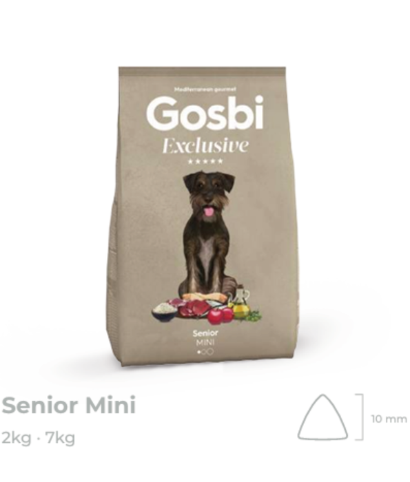 Gosbi - Exclusive, Senior Mini, Chicken, Lamb & Fish Dry Dog Food, Joint & Digestive Support - 2kg