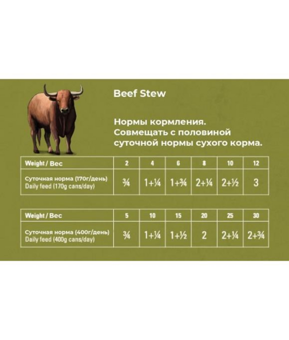 Gosbi- Plaisirs, Grain-Free Beef Stew Adult Complementary Wet Dog Food – Hypoallergenic, Monoprotein, Weight Control 185g-370g