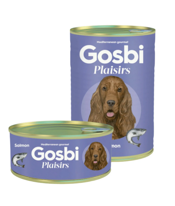 Gosbi - Plaisirs, Grain-Free Salmon Senior Complementary Wet Dog Food – Hypoallergenic, Monoprotein, All-Natural 185g