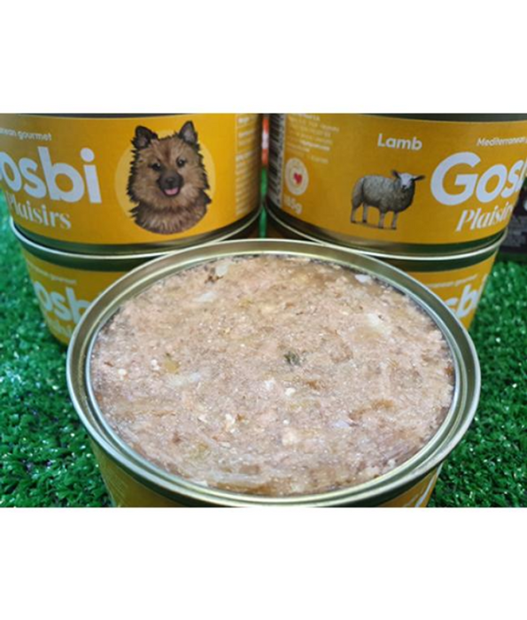 Gosbi - Plaisirs, Grain-Free Lamb Adult Complementary Wet Dog Food – Monoprotien Hypoallergenic For Sensitive Digestion 185g-400g