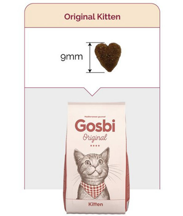 Gosbi - Original, Chicken, Salmon, and Tuna Kitten Dry Cat Food – Growth Formula 1kg