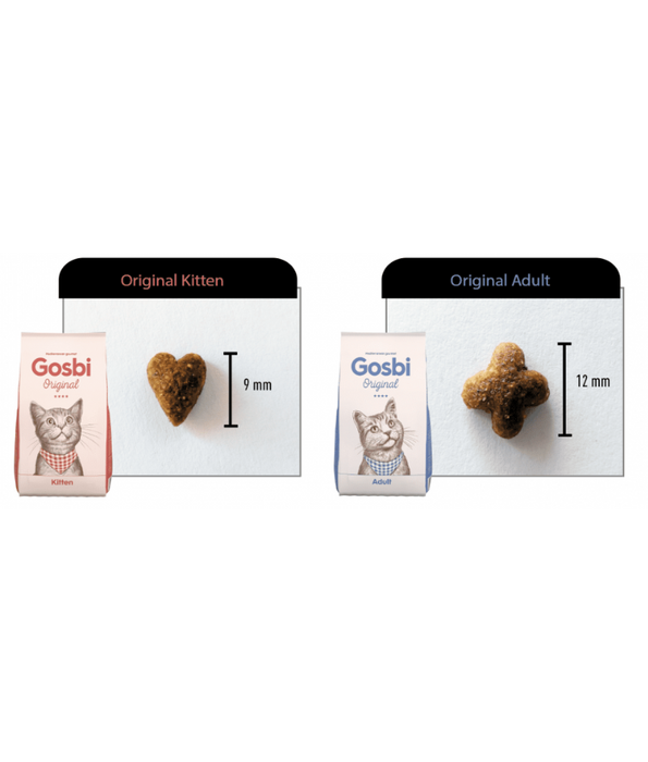 Gosbi - Original, Chicken, Salmon, and Tuna Adult Dry Cat Food – Complete Nutrition 1kg-3kg-12kg