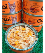 Gosbi - Fresko, Tuna, Salmon, and Papaya Adult Complementary Wet Cat Food – 70g
