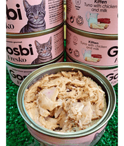 Gosbi - Fresko, Tuna, Chicken, and Milk Kitten Complementary Wet Cat Food – 70g