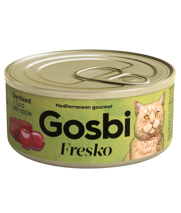 Gosbi - Fresko, Tuna and Apple Sterilized Complementary Adult Wet Cat Food – 70g