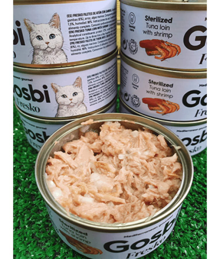 Gosbi - Fresko, Tuna and Shrimp Sterilized Complementary Adult Wet Cat Food – 70g