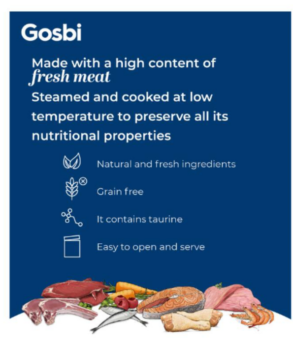 Gosbi - DeliCat, Chicken Sterilized Complete Adult Wet Cat Food – Loaf Pâté, Grain-Free, Low-Calorie – 70g