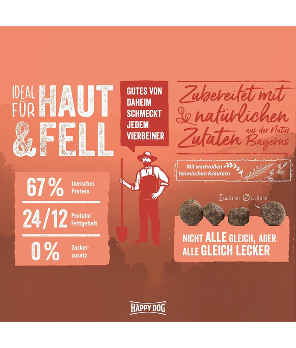 Happy Dog – NaturCroq Mini Salmon & Rice Adult Small Breed Dry Dog Food – Skin & Coat Support 4 kg