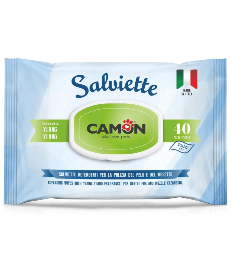 Camon - Salviette Cleansing Pet Wipes - Ylang Ylang Pet Cleansing Wipes – 40 Sheets