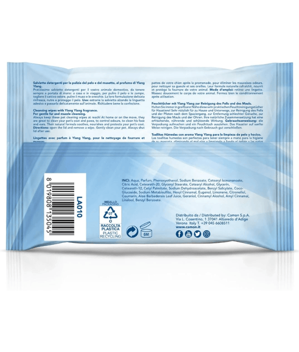 Camon - Salviette Cleansing Pet Wipes - Ylang Ylang Pet Cleansing Wipes – 40 Sheets
