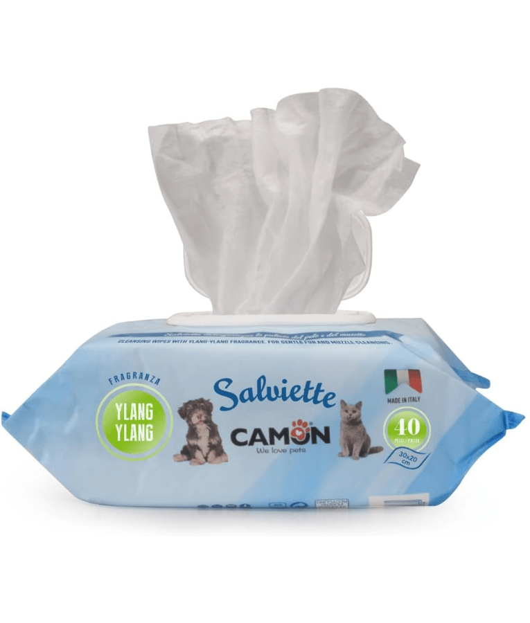 Camon - Salviette Cleansing Pet Wipes - Ylang Ylang Pet Cleansing Wipes – 40 Sheets