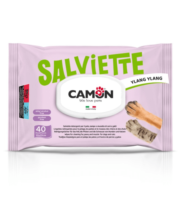 Camon - Salviette Cleansing Pet Wipes - Ylang Ylang Pet Cleansing Wipes – 40 Sheets
