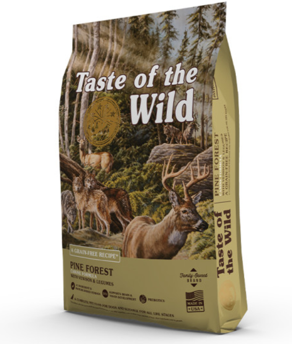 Taste Of The Wild - Pine Forest Formula - Venison & Legumes - Grain Free Dry Dog Food - 12.2kg