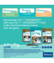 Virbac - Veggiedent FRESH Dental Chews, Plant-Based Formula, Dental & Digestive Support  S- M product image showcasing dental chews.