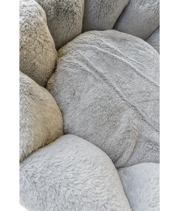 PawComfort – Plush Round Dog & Cat Bed, Faux Fur, Ultra Soft, Cozy Bolster Support – 60 cm