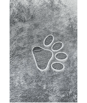 Paw Prints - Plush Rectangular Dog & Cat Bed, Faux Fur, Washable Cover - 110×80×12 cm with paw print design.