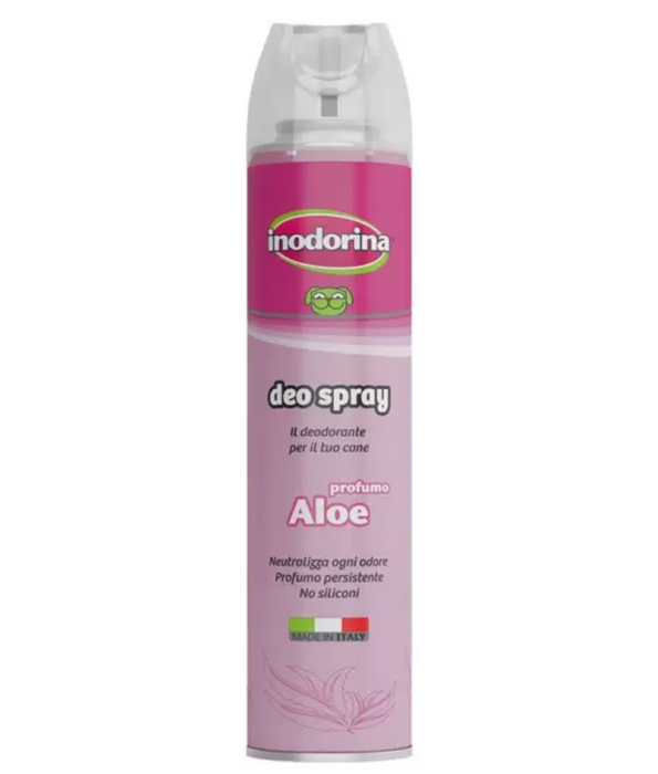 Inodorina - Deo Spray, Deodorant for Dogs, with Refreshing and Sanitizing Action, Neutralizes Bad Odors and Protects the Fur, Aloe Vera Fragrance - 300ml