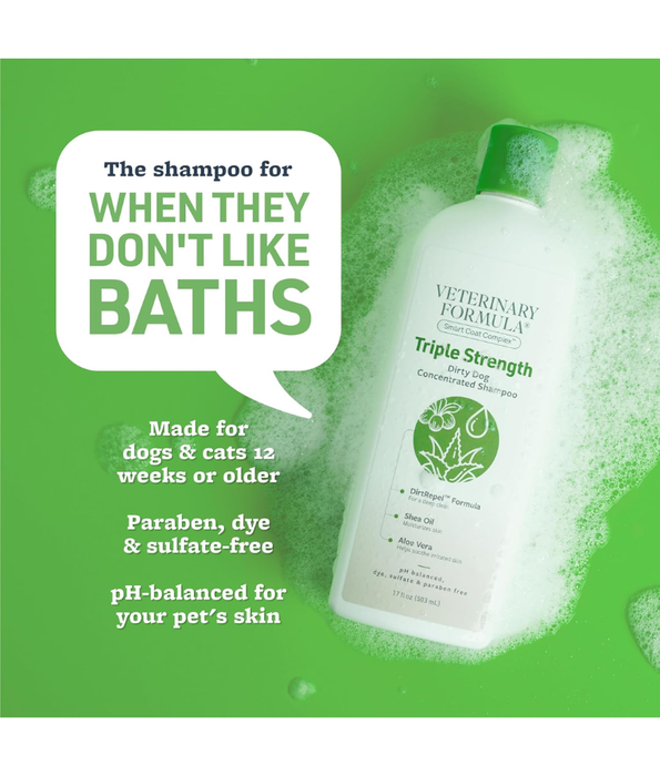 Synergy Labs - Veterinary Formula Solutions, Triple Strength Dirty Dog Concentrated Shampoo - 503ml