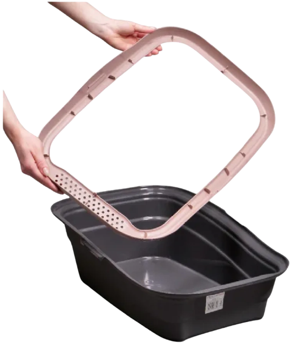 MPS Italia - Nella Cat Litter Box – Open Tray with Anti-Splash Rim, Easy-Clean Design – 56 × 37 × 18 cm