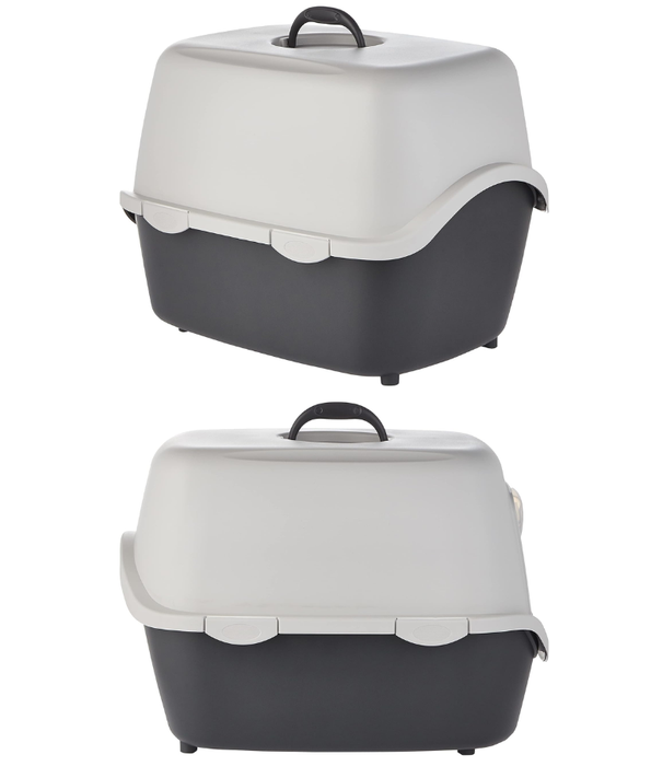 Trixie Vico Cat Litter Tray, With Hood White & Grey 58 x 30 x 39 cm