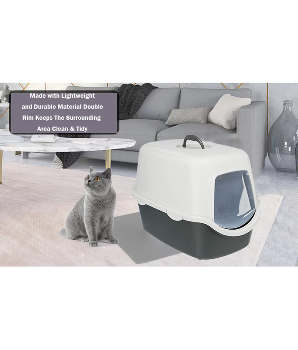 Trixie Vico Cat Litter Tray, With Hood White & Grey 58 x 30 x 39 cm