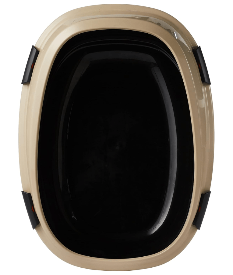 MP Bergamo – Pin Up Maxi Mocaccino Open Litter Box – Beige & Black - 66×49×36 cm