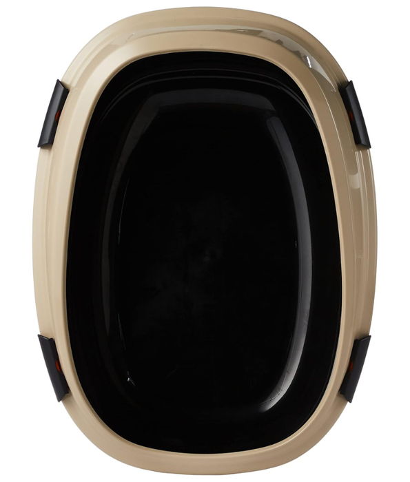 MP Bergamo – Pin Up Maxi Mocaccino Open Litter Box – Beige & Black - 66×49×36 cm