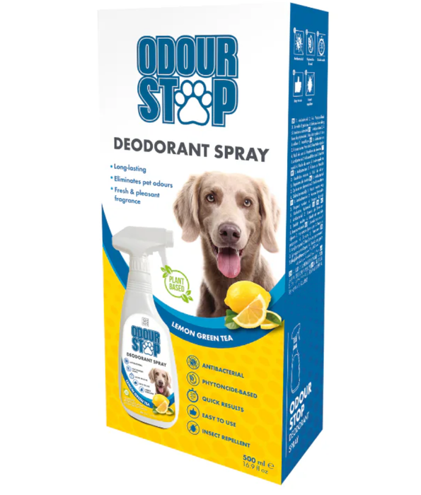 M-Pets - Odour STOP Deodorant Spray, Lemon Green Tea Scented - 500 ml