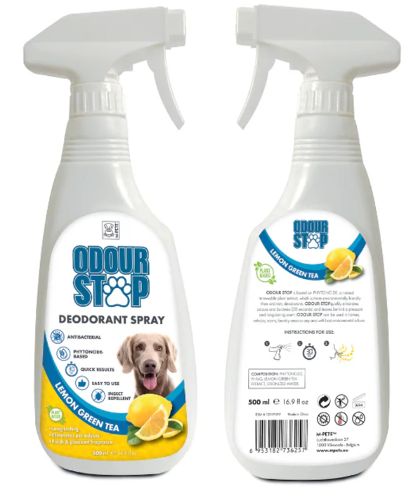 M-Pets - Odour STOP Deodorant Spray, Lemon Green Tea Scented - 500 ml