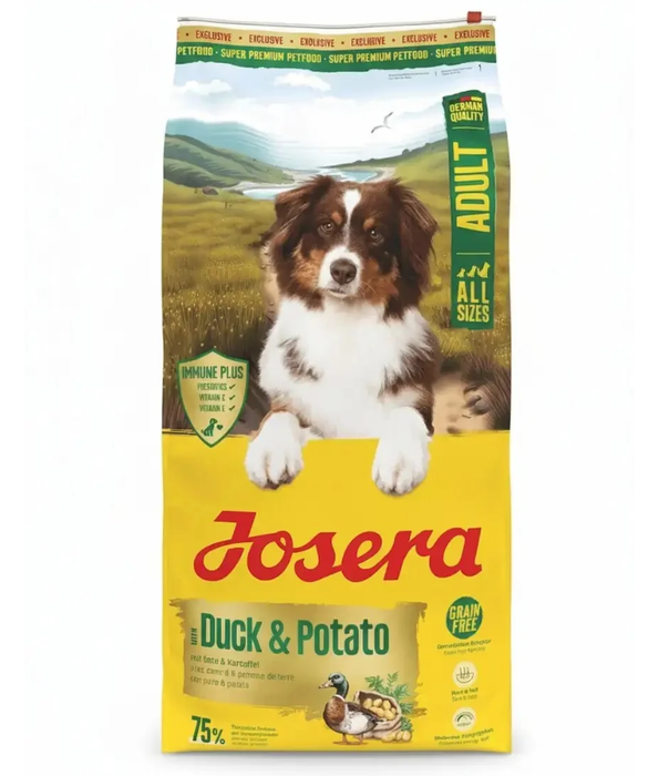 Josera - Duck & Potato, Grain-Free, Immune Support, Moderate Energy, Adult Dry Dog Food - 12.5kg