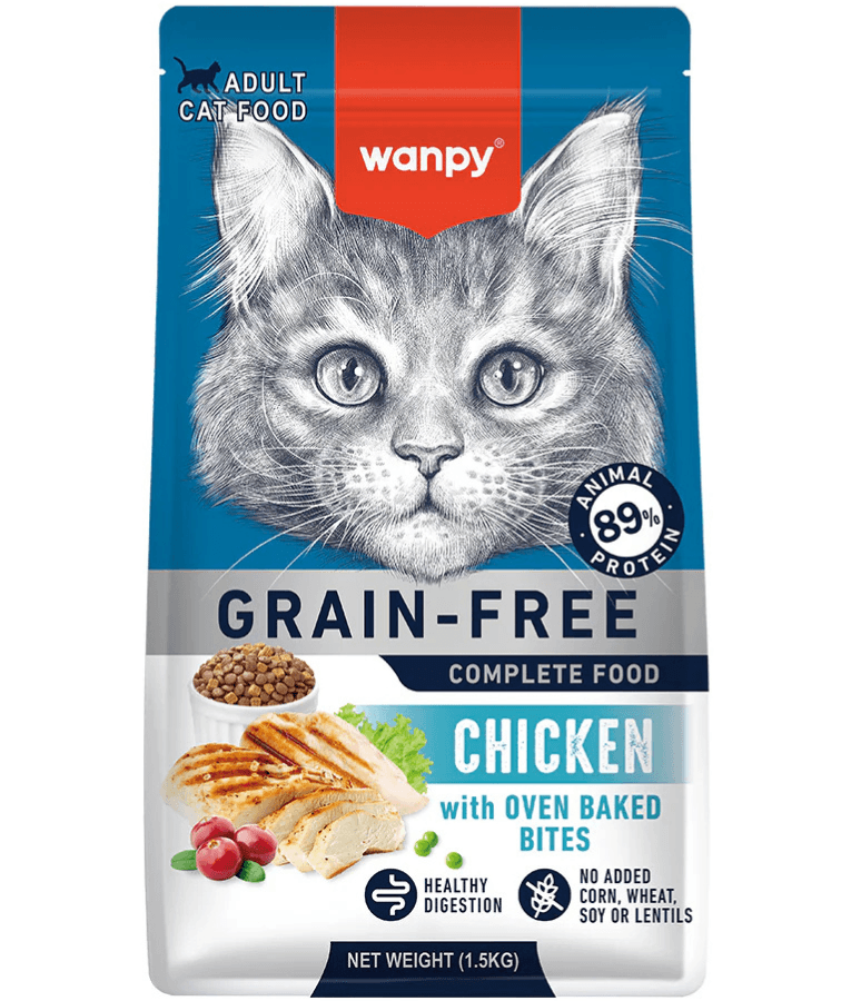 Wanpy - Grain-Free Chicken Adult Cat Food, High Animal Protein, Digest