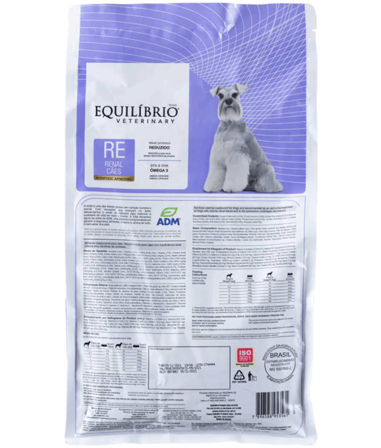 Equilibrio Veterinary - Renal, Adult All Breed Sizes Dry Dog Food, Kidney Support - 2 kg - 7.5 kg