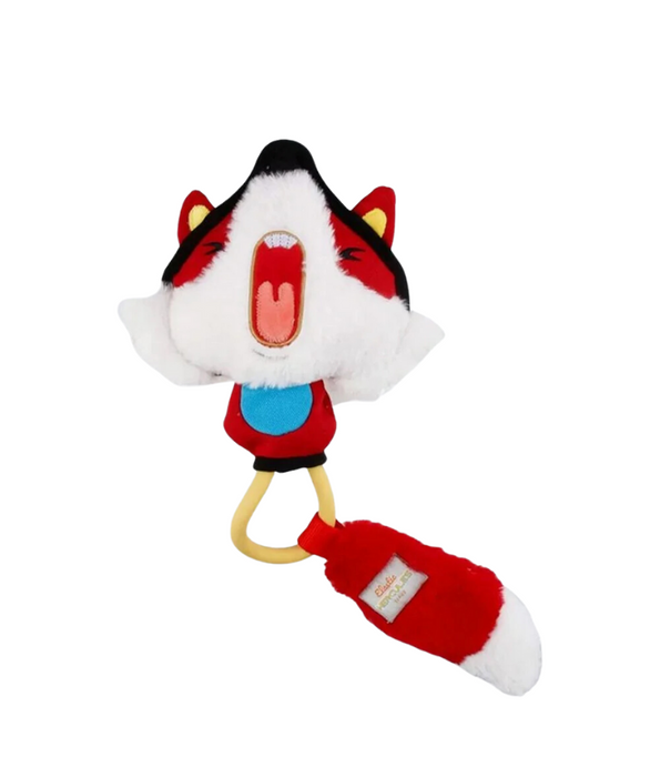 GiGwi Fox Cotton Rope Dog Toy With  Squeaker & Crinkle Paper  Inside