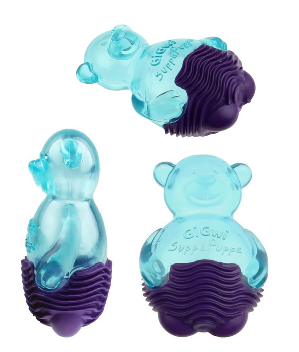 Gigwi - Suppa Puppa Dog Toy Squeaky Rubber Toy Bear