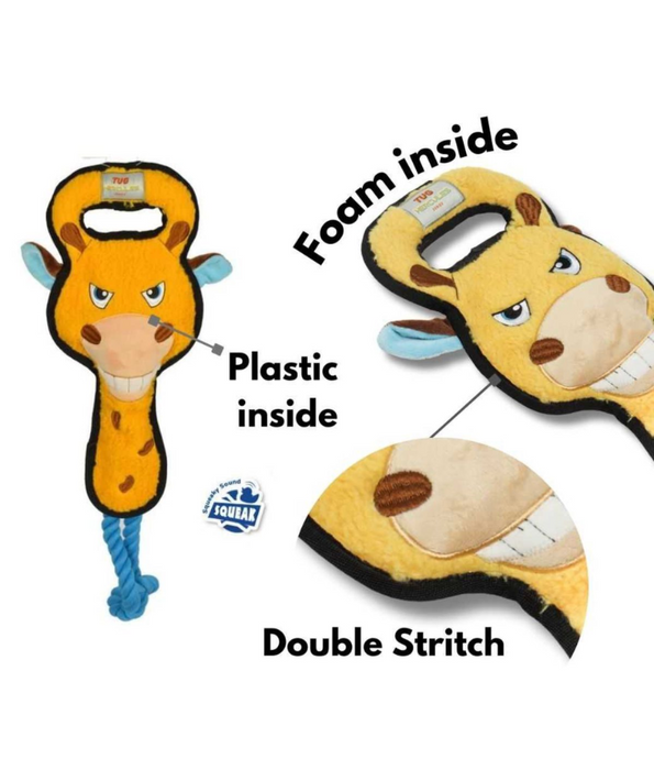 GiGwi - Tug Hercules Squeaker Inside Dog Toy Deer