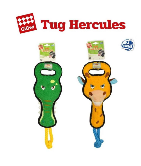 GiGwi - Tug Hercules Squeaker Inside Dog Toy Deer