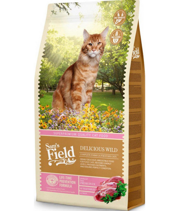 Sam's Field - Delicious Wild With Duck For Fussy Cat 2.5kg Sam's Field