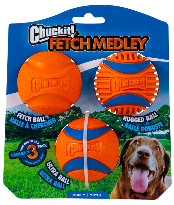 Chuckit! Fetch Medley Pack Of 3 Chuckit!