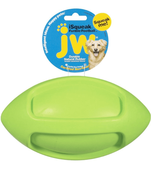 JW iSqueak Funble Football Dog Toy JW