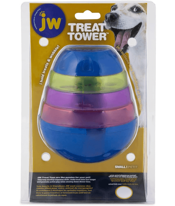 JW Treat Tower Treat Dispensing Dog Toy JW