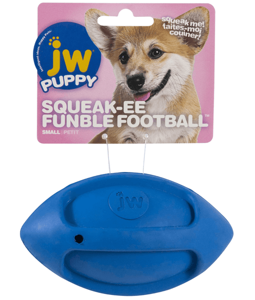 JW Squeak-ee Funble Football Puppy Toy JW